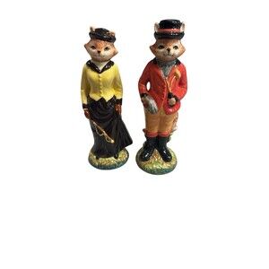 Winterthur Museum Mr & Mrs Fox Porcelain Salt & Pepper Shakers Anthropomorphic